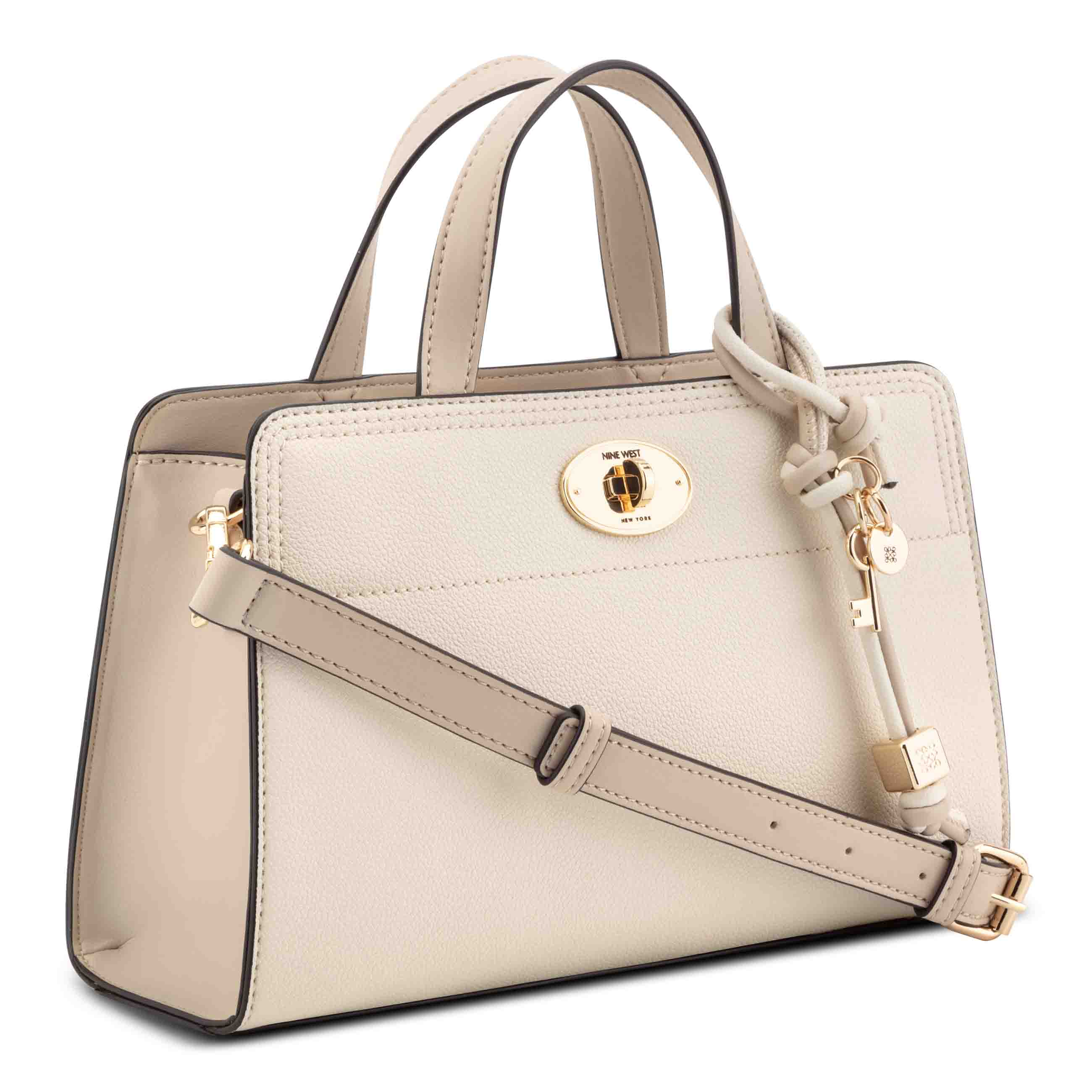 Karen　ベージュ Khora E/W Satchel Crossbody - Chic Cream Beige | Nine West