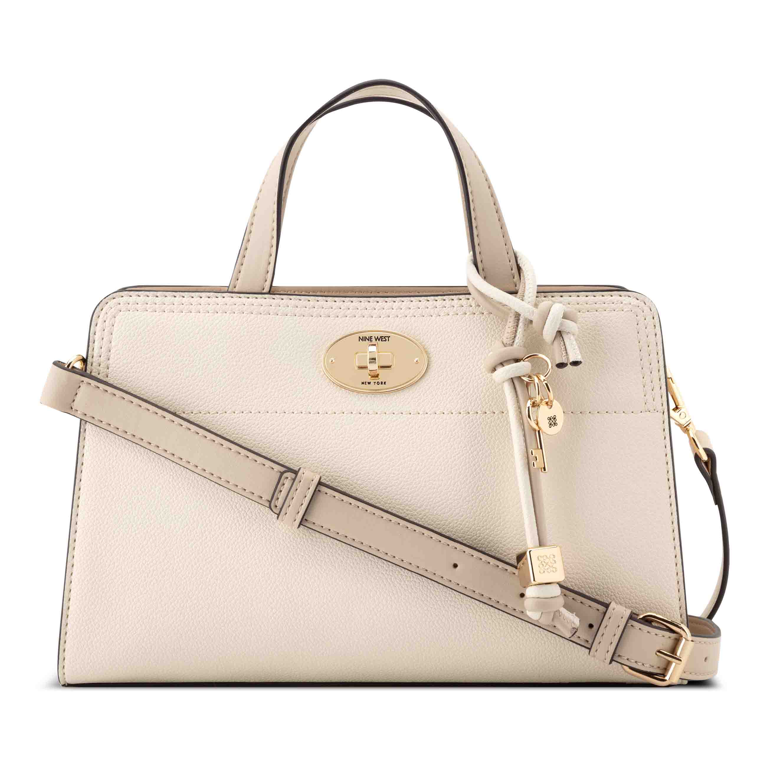 Khora E/W Satchel Crossbody - Chic Cream Beige | Nine West