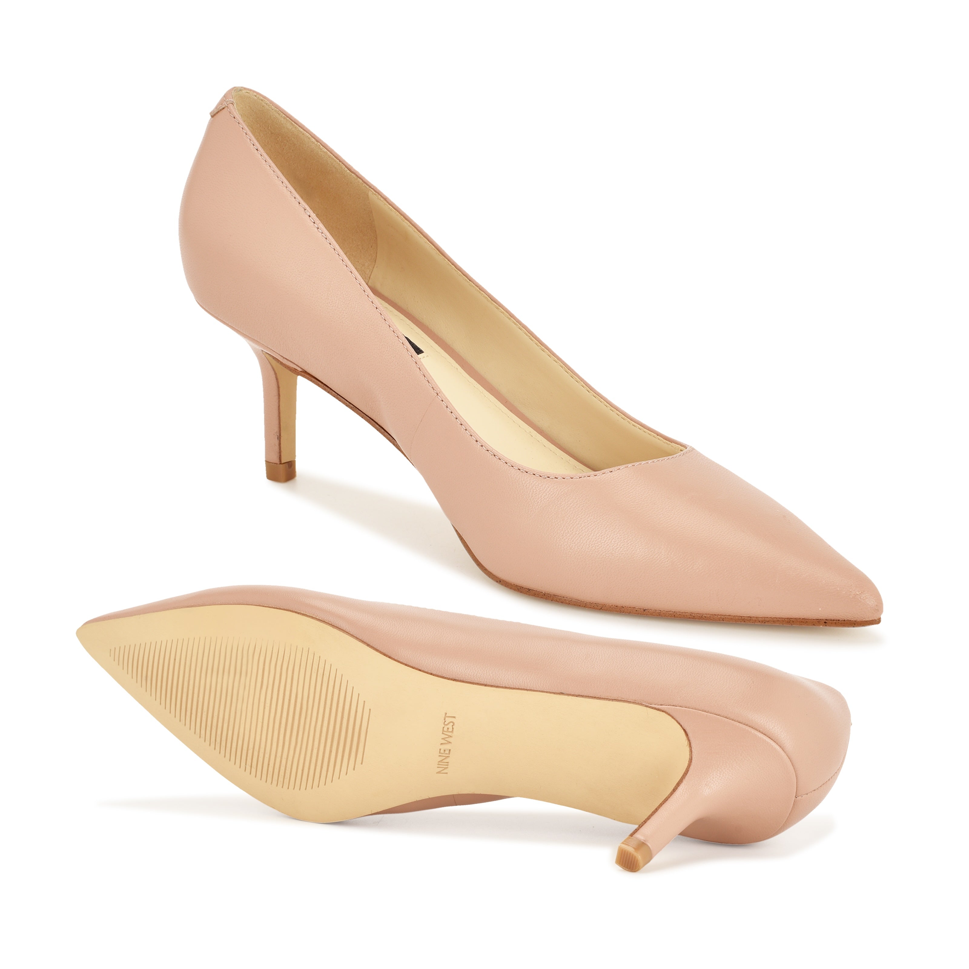 Women's Arlene Pointy Toe Pumps - Blush Leather | Nine West