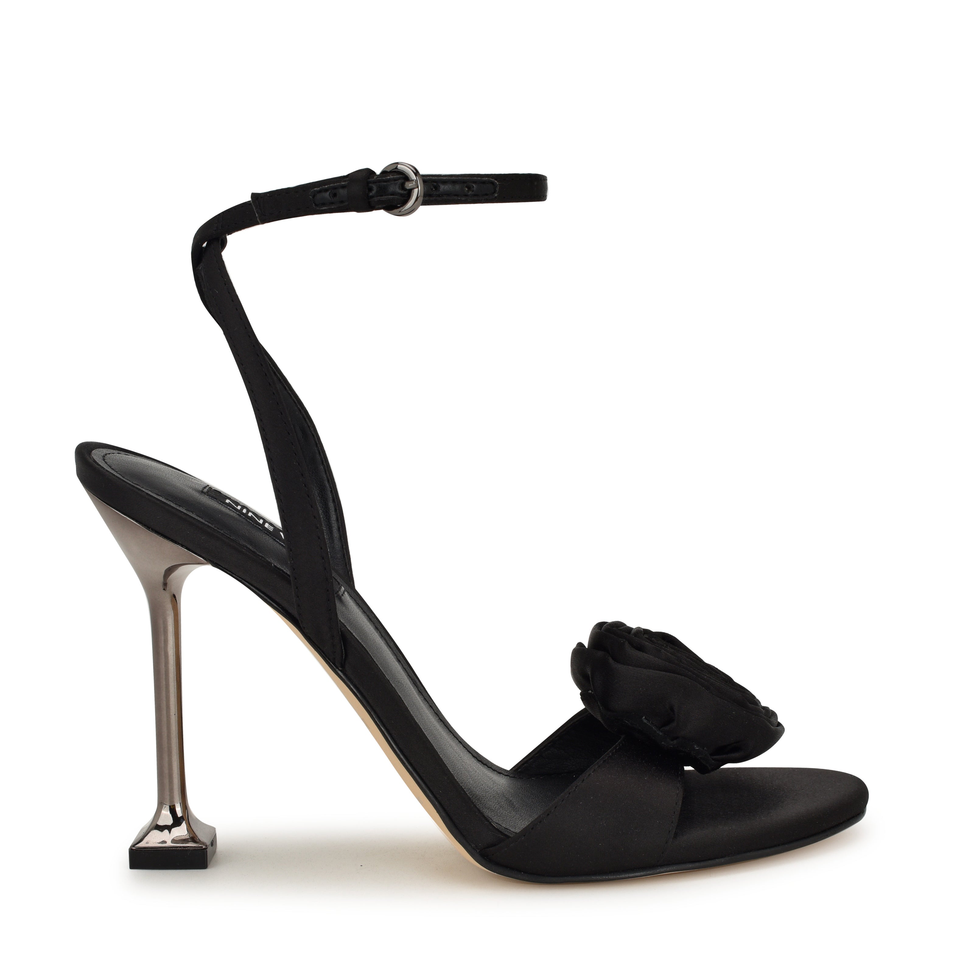 Neve Rosette Ankle Strap Sandals