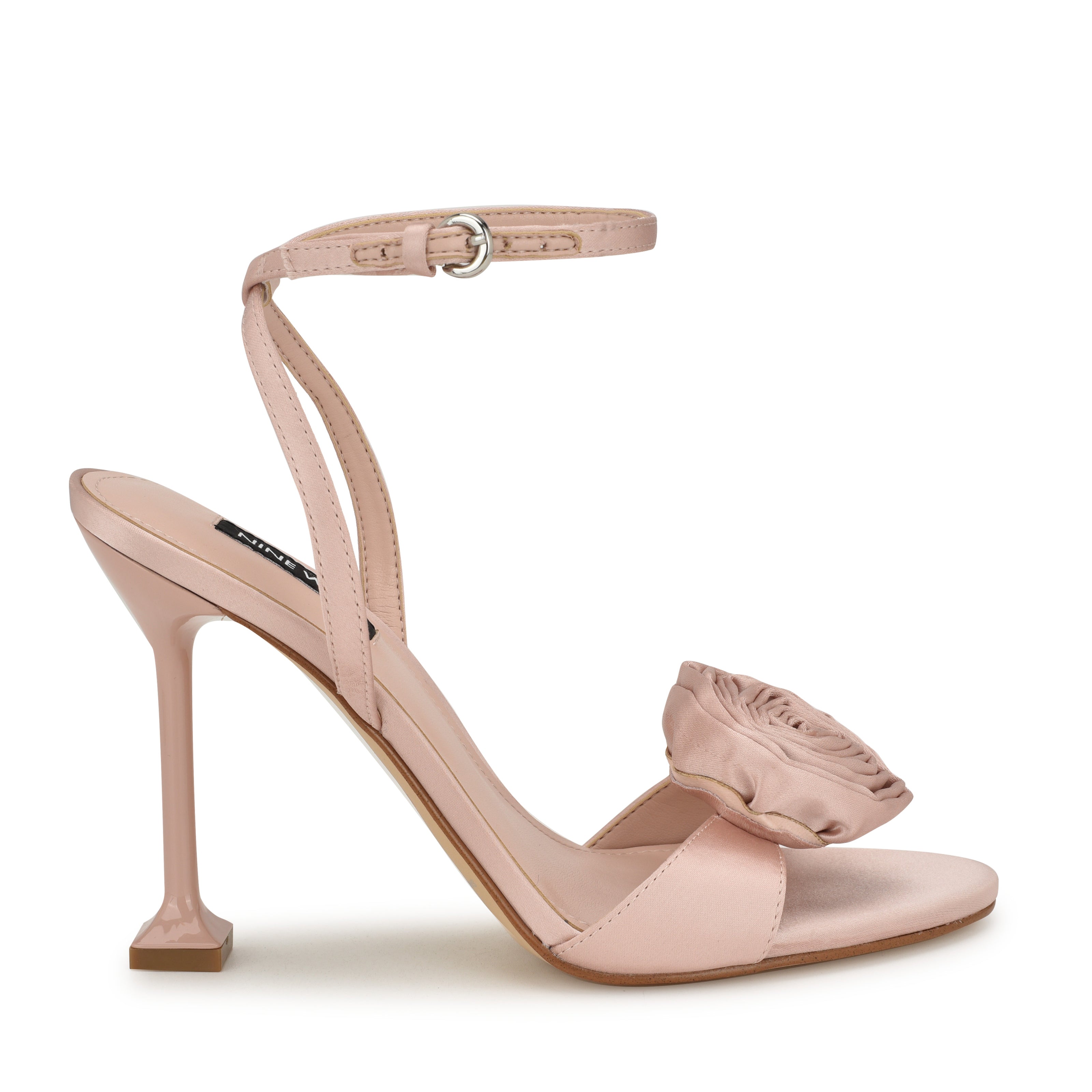 Neve Rosette Ankle Strap Sandals