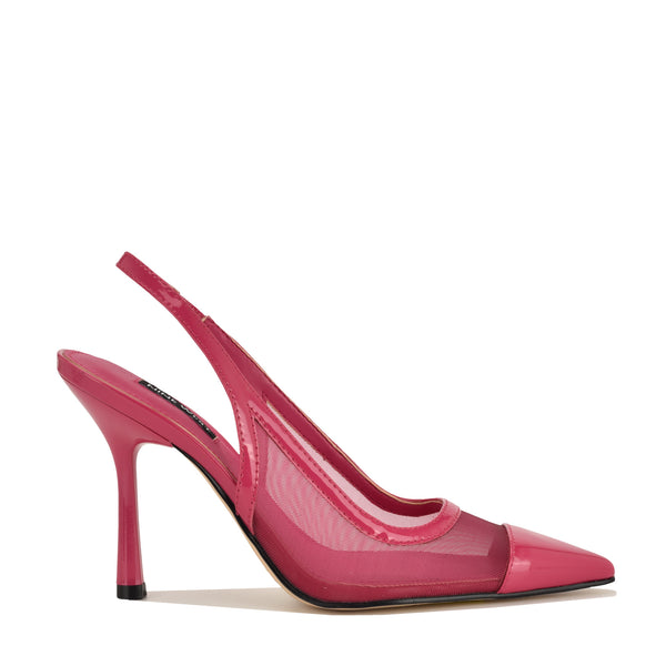 Women's Jermain Mesh Slingback Pumps - Pink Mesh | Nine West