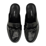 Mavey Leather Knotted Mules