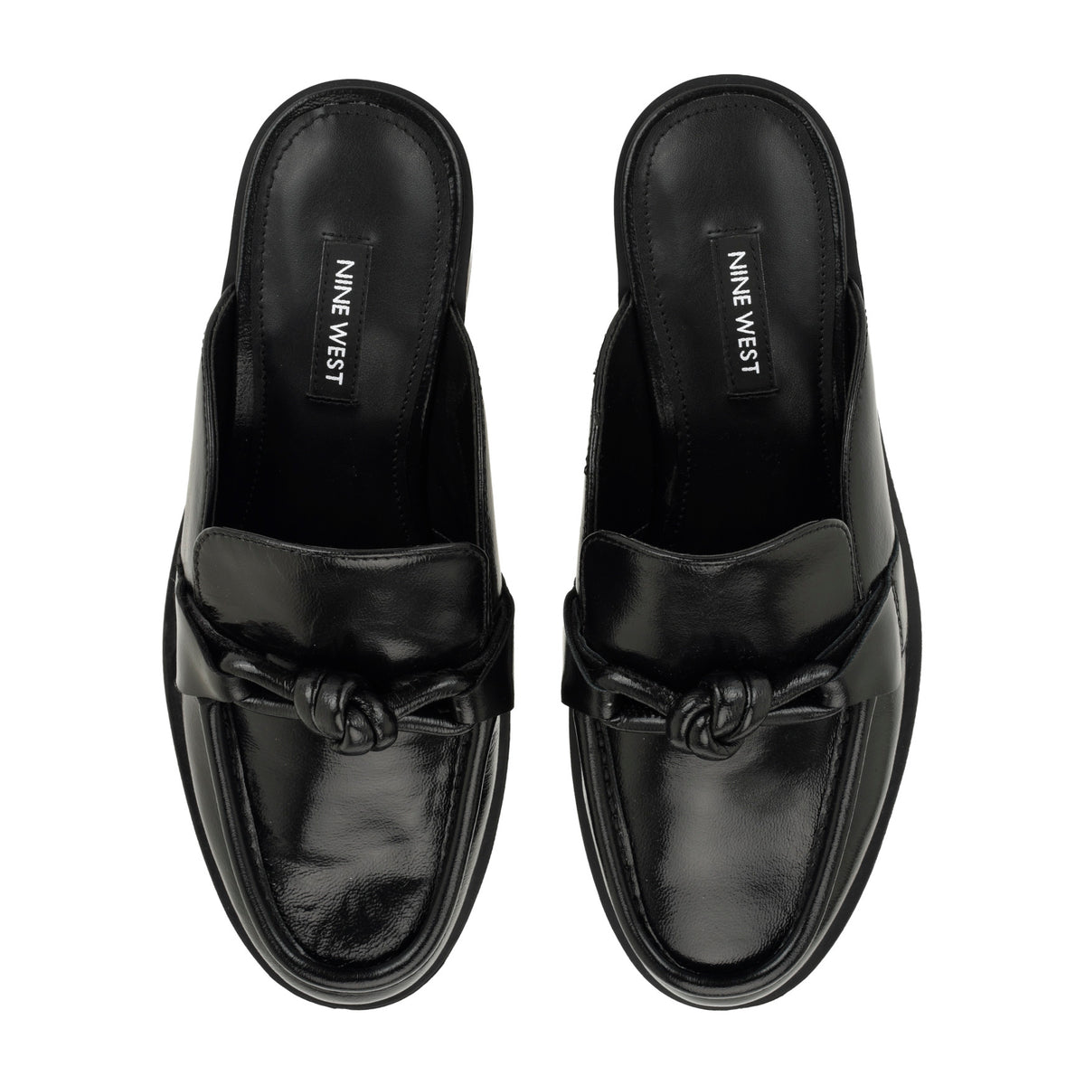 Mavey Leather Knotted Mules