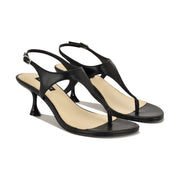 Noir Heeled Thong Sandals