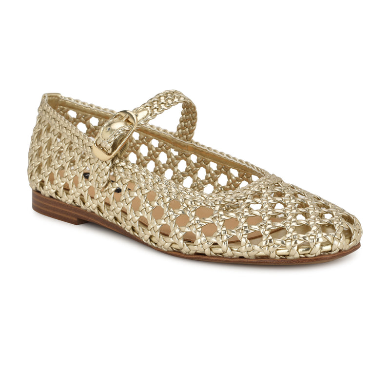 Halie Woven Mary Jane Flats