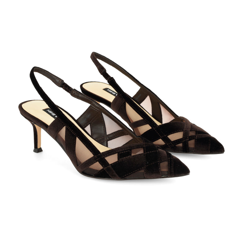 Ellite Kitten Heel Slingback Pumps