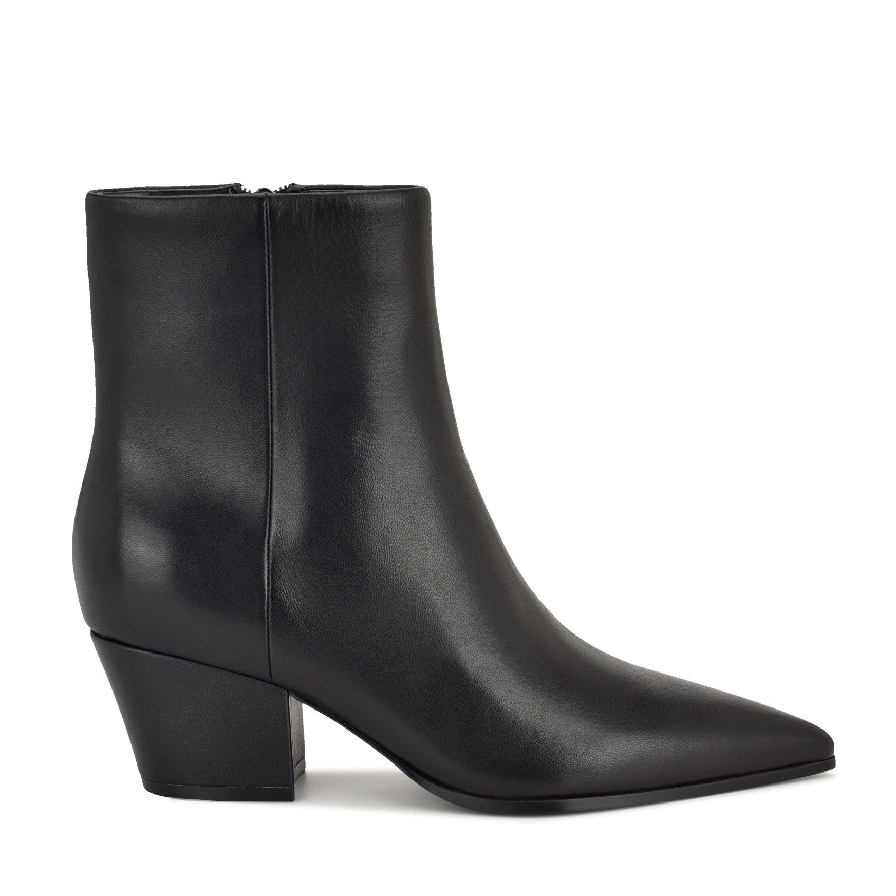 Savie Block Heel Ankle Leather Booties