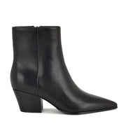 Savie Block Heel Ankle Leather Booties