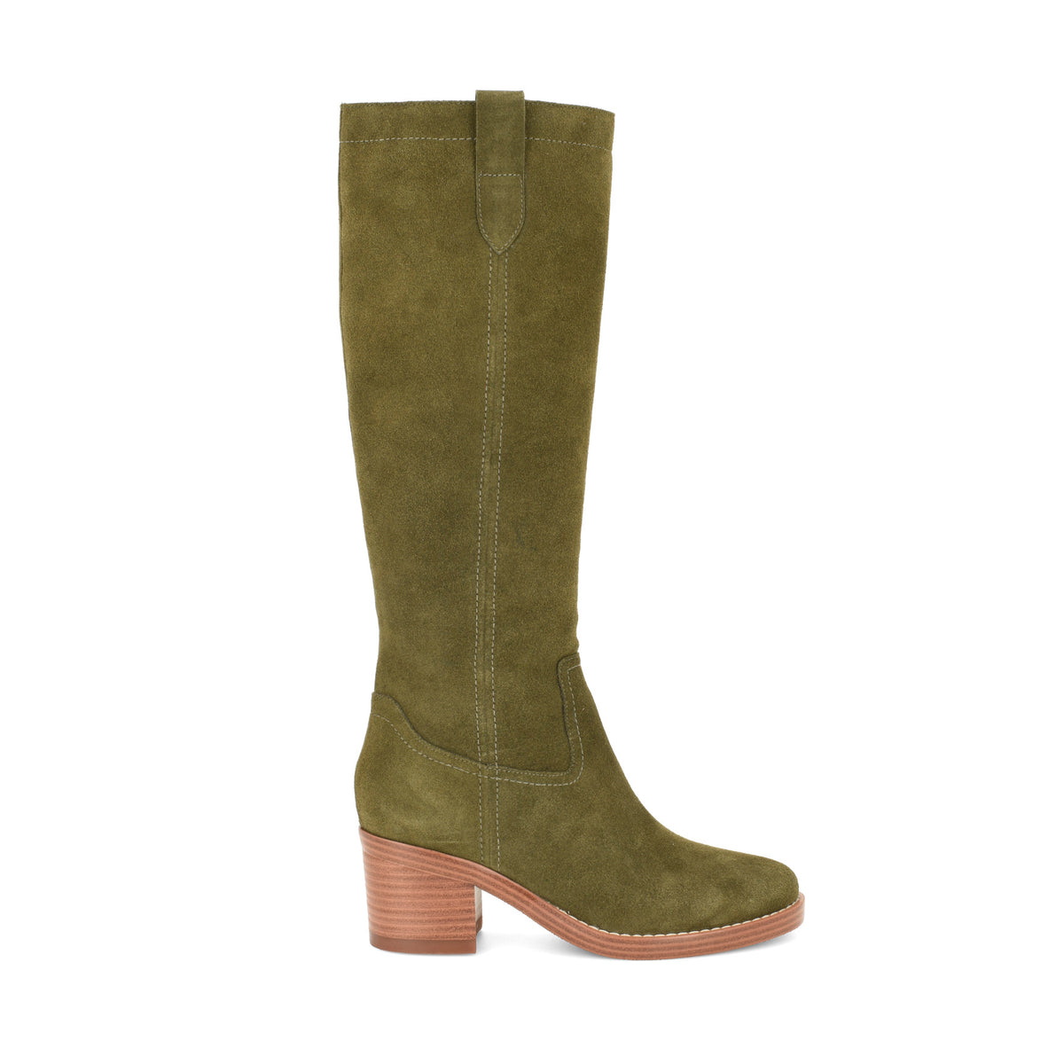 Hecee Block Heel Tailored Leather Boots