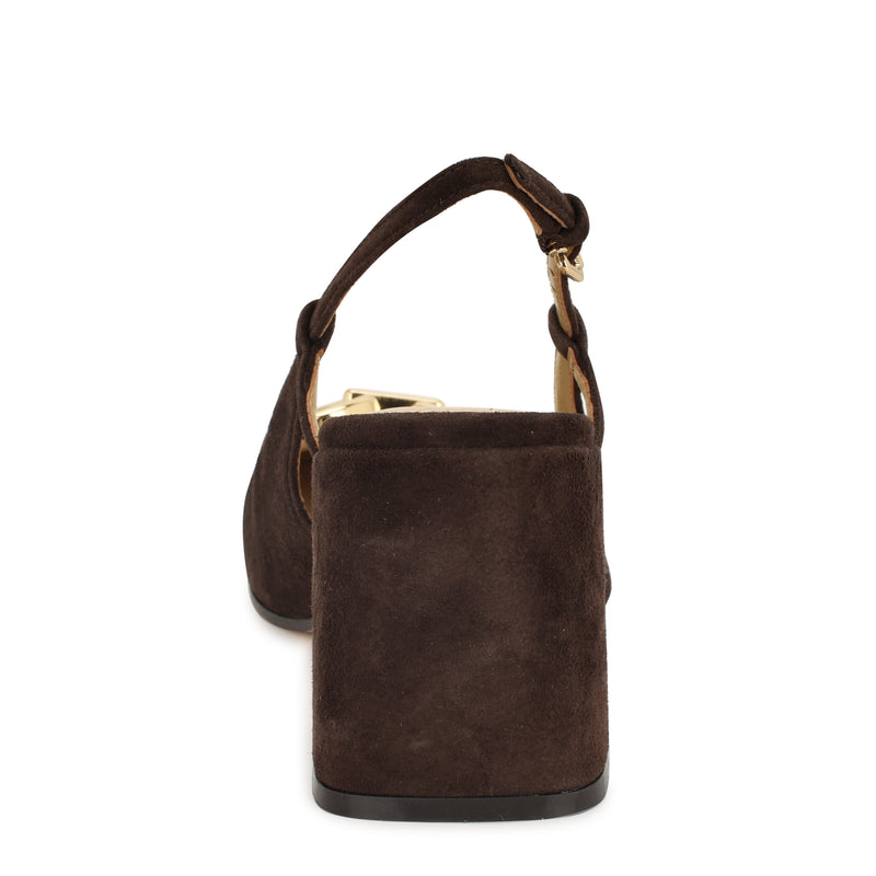 Cast Block Heel Slingback Pumps