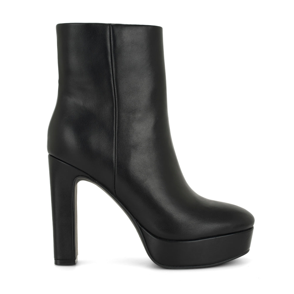 Women's Danella Platform Booties - Black Smooth | Nine West