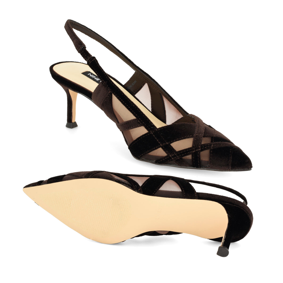 Ellite Kitten Heel Slingback Pumps