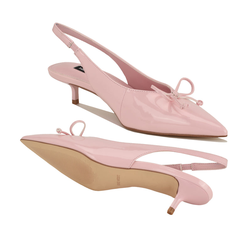 Nine West Women's Evaa Kitten Heel Slingback Pumps Patent (Size 9.5) , Medium Width Nine West Women's Evaa Kitten Heel Slingback Pumps Patent (Size 9.5) , Medium Width
