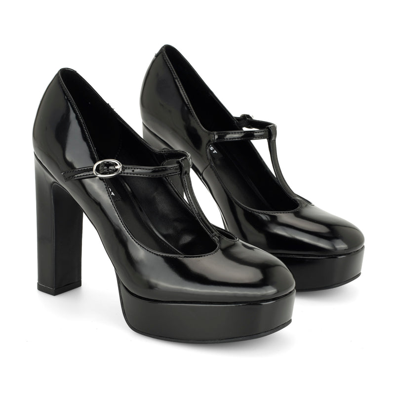 Daphni T-Strap Platform Pumps