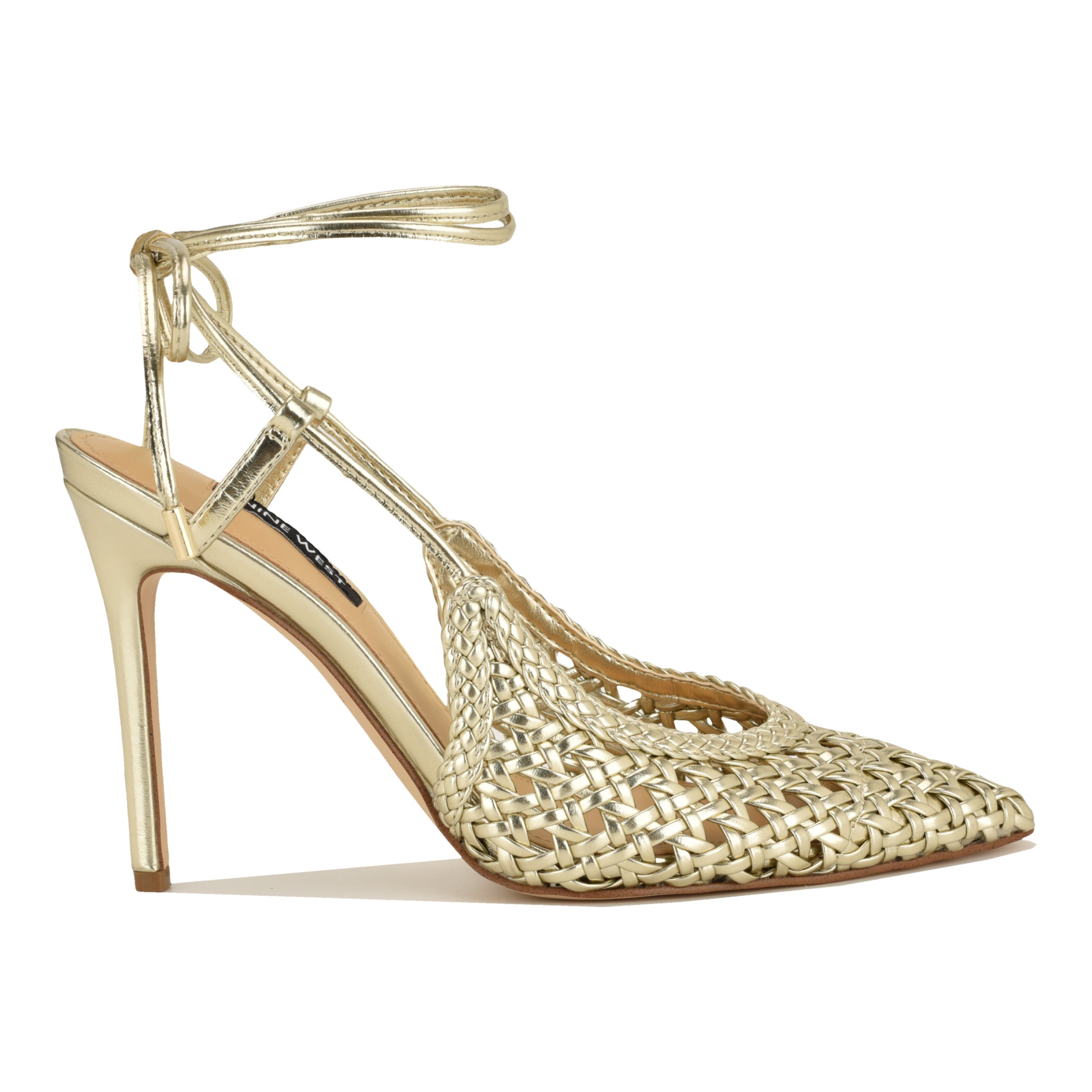 Fessla Woven Ankle Wrap Pumps