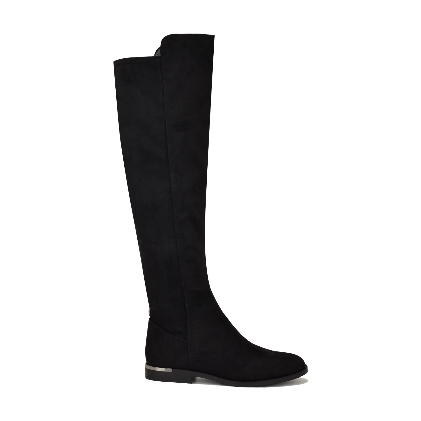 Nine West Women's Allair Wide Calf Over the Knee Boots Faux Suede Black (Size 10.5) Medium Width
