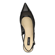 Eraya Mesh Kitten Heel Slingback Pumps