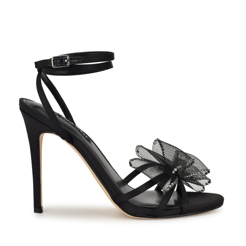 Minky Bow Heeled Sandals