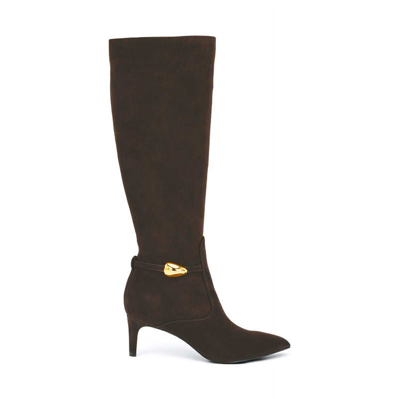 Salla Detailed Leather Knee High Boots