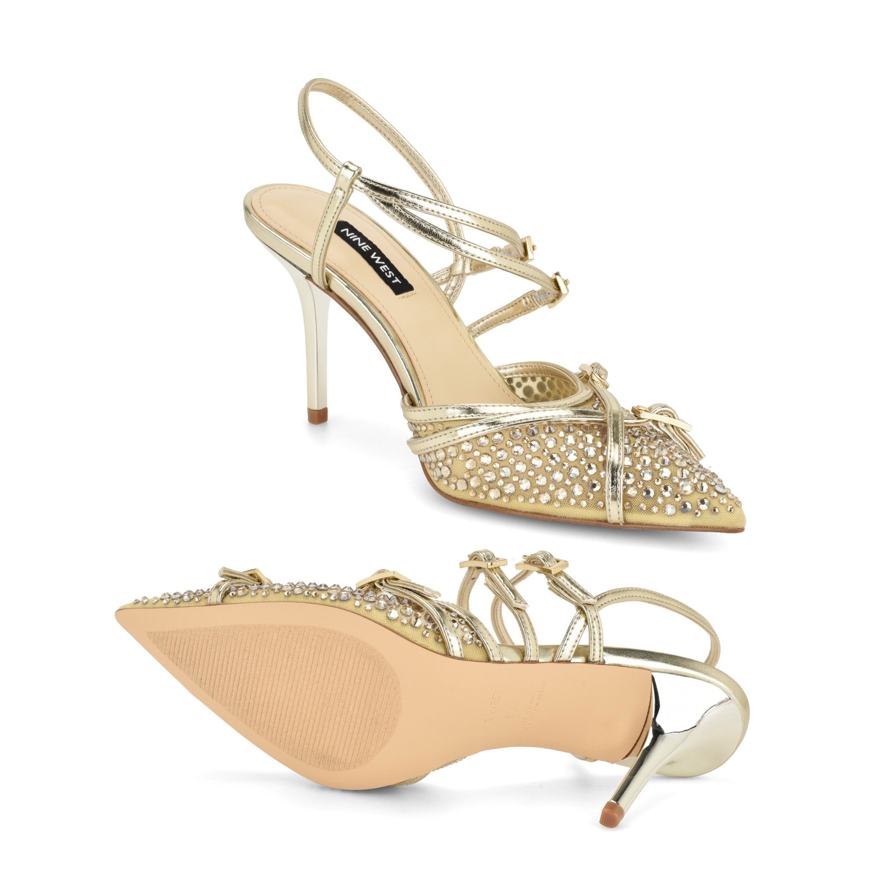 Pertee Strappy Embellished Pumps