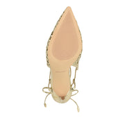 Fessla Woven Ankle Wrap Pumps