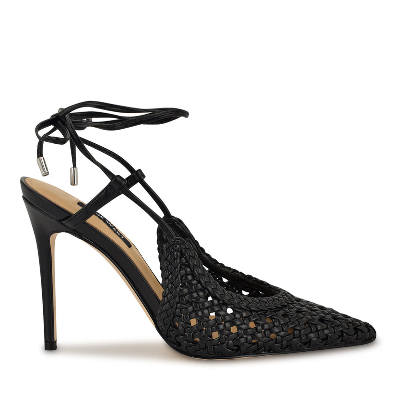 Fessla Woven Ankle Wrap Pumps