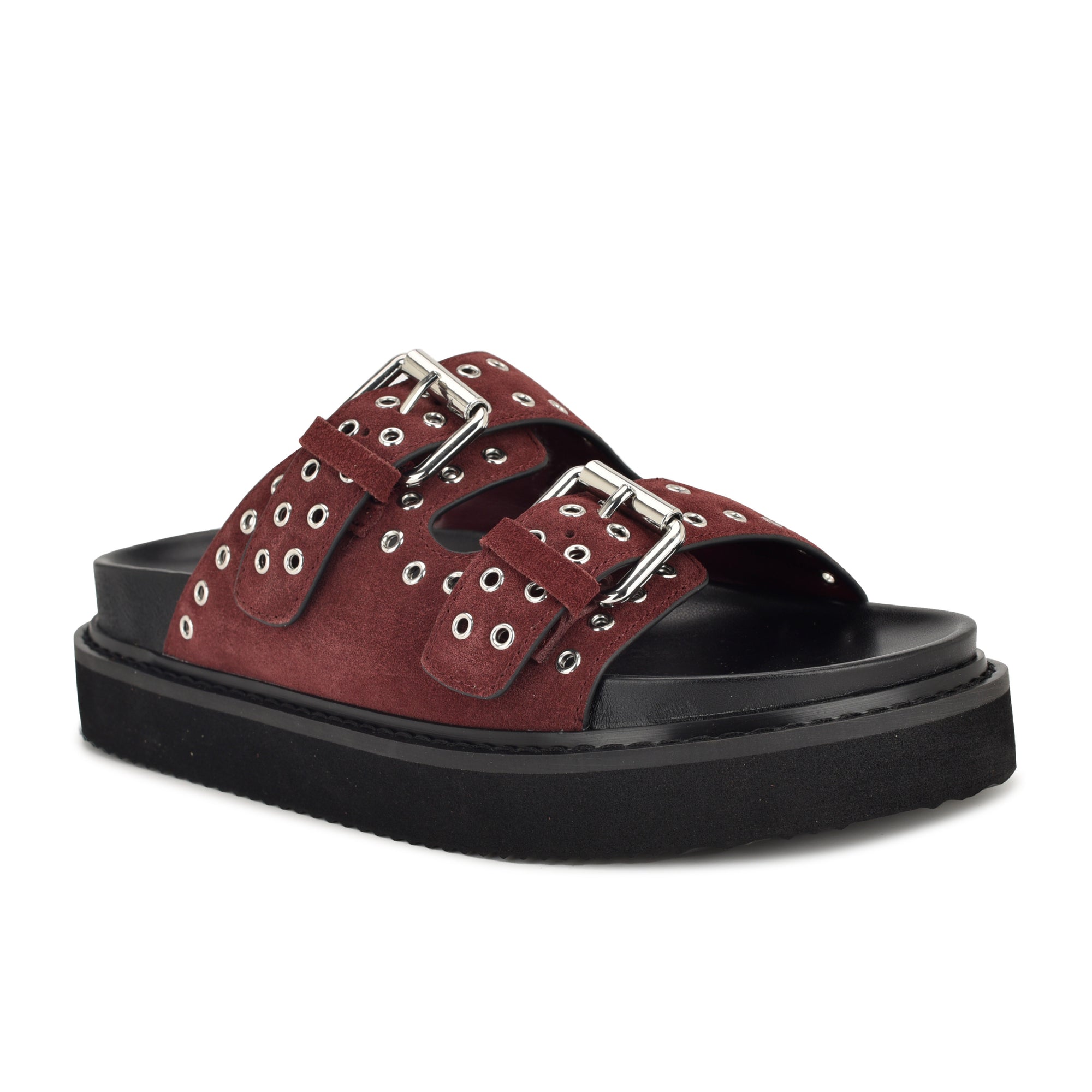 Eleny Buckle Slide Sandals