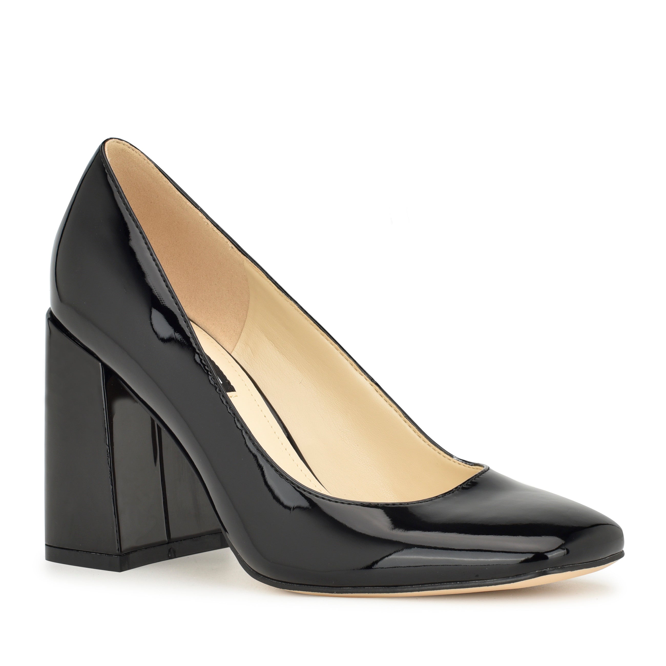 Nine west block hot sale heel pumps