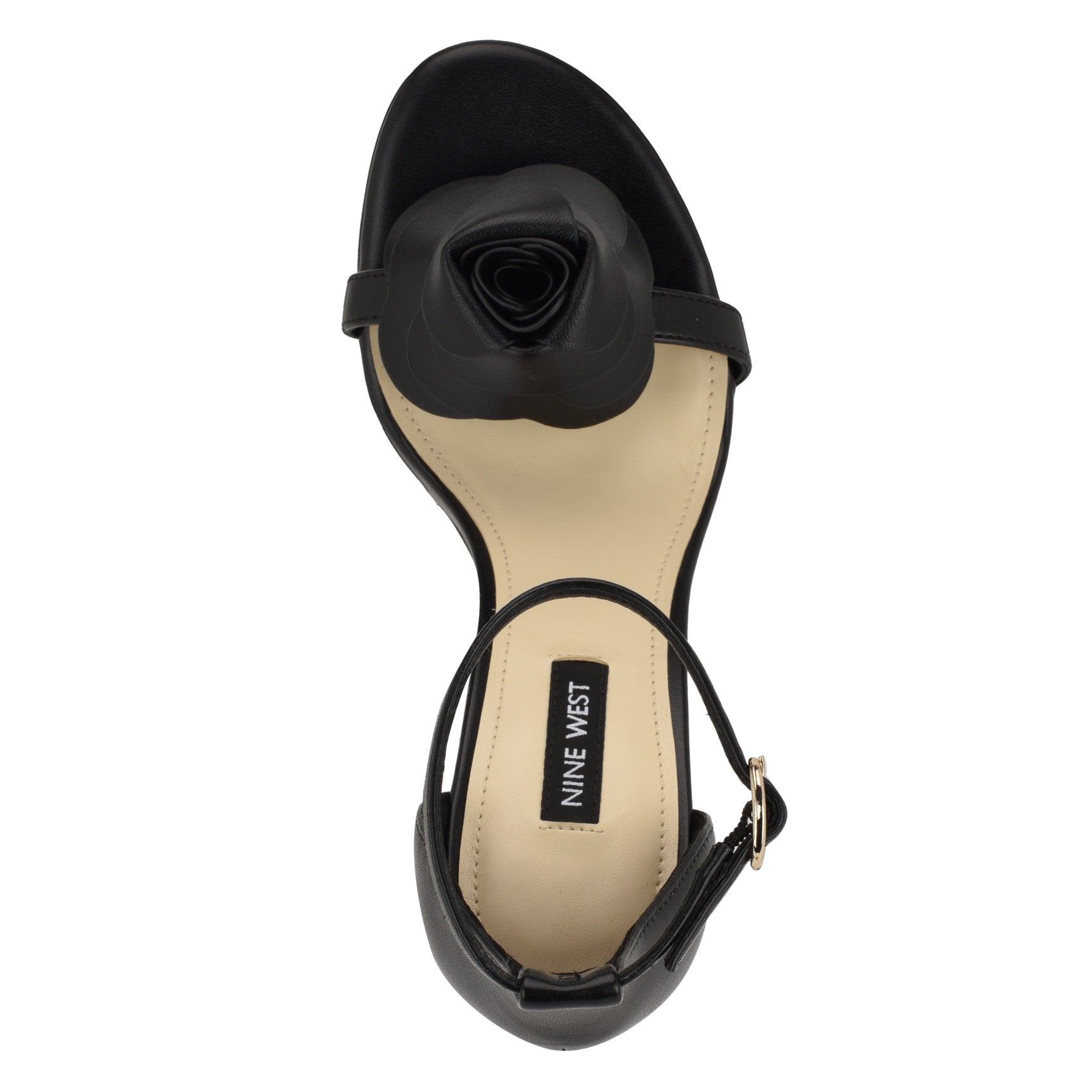 Kharm Rosette Ankle Strap Sandals