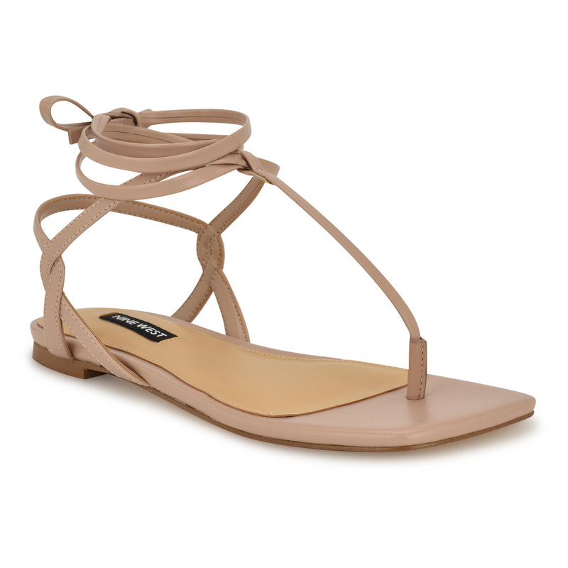 Norta Ankle Wrap Thong Sandals