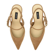 Amelap Leather Mary Jane Slingback Pumps