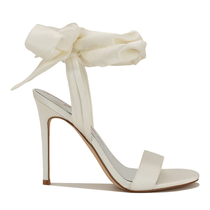 Mmonroe Ankle Wrap Satin Sandals