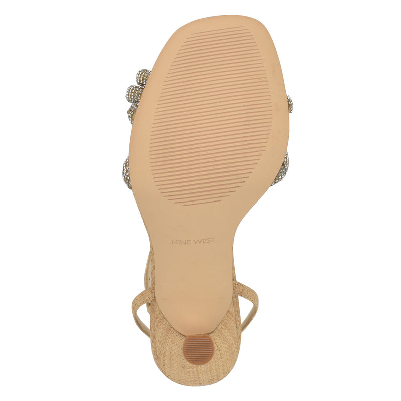 Ivid Rhinestone Bow Sandals