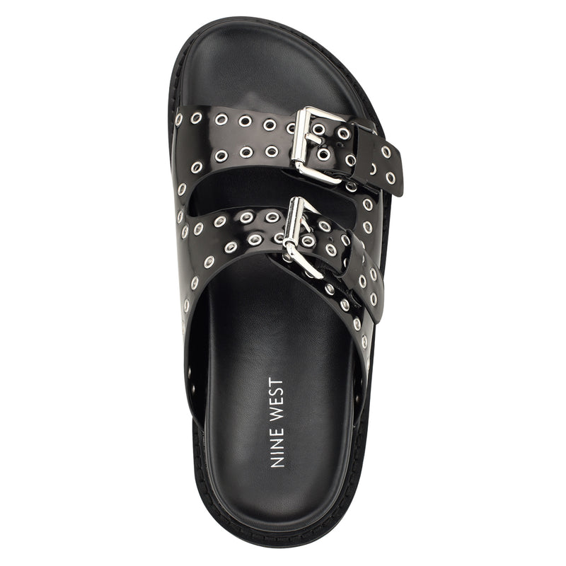 Eleny Buckle Slide Sandals