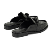Mavey Leather Knotted Mules