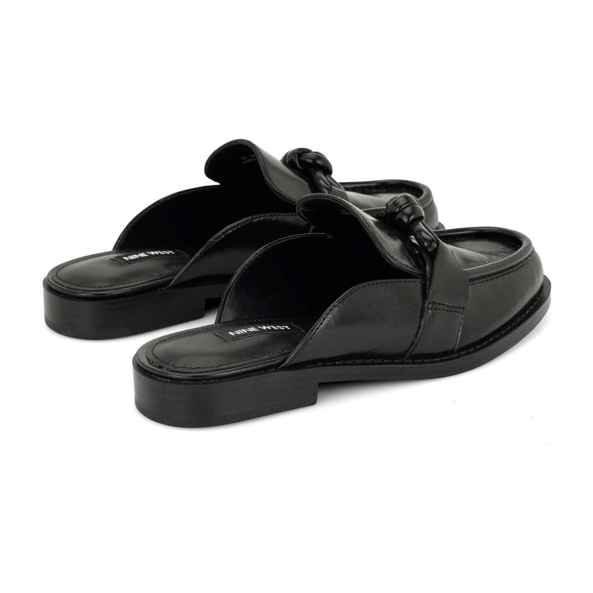 Mavey Leather Knotted Mules