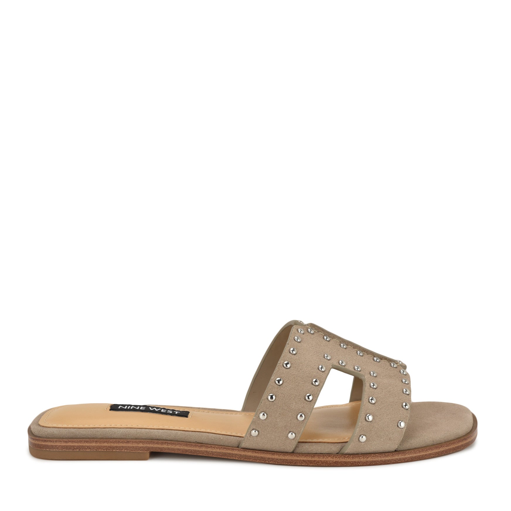 Giny Slip-On Flat Studded Sandals