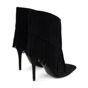 Carbona Leather Fringe Booties