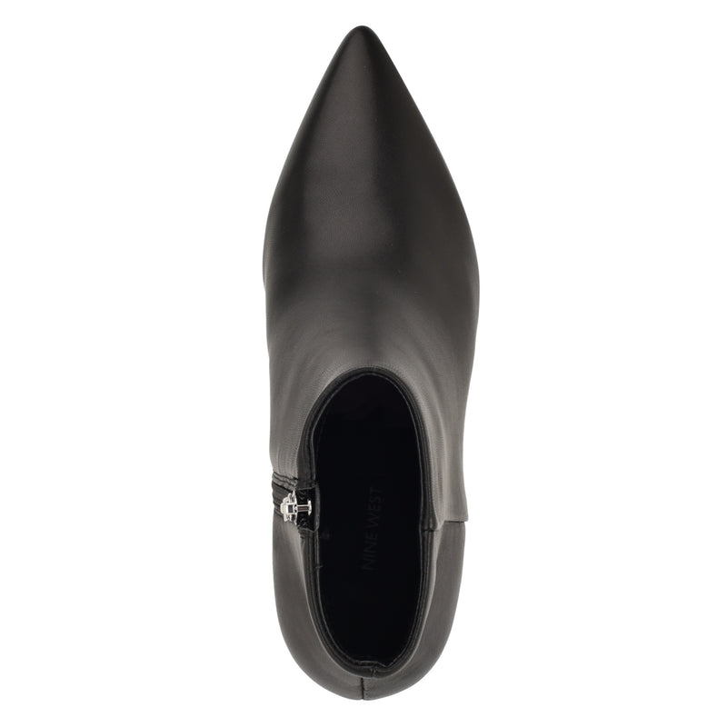 Brite Kitten Heel Ankle Leather Booties