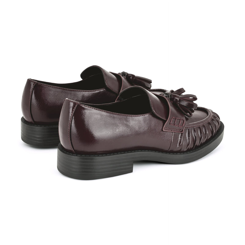 Gersen Ruched Tassle Loafers