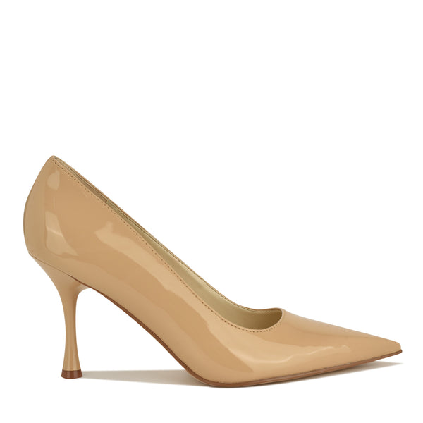 Women's Pursee Pointy Toe Pumps - Natural Patent | Nine West