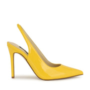 Feather Pointy Toe Slingback Pumps