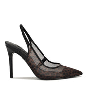 Feather Pointy Toe Slingback Pumps