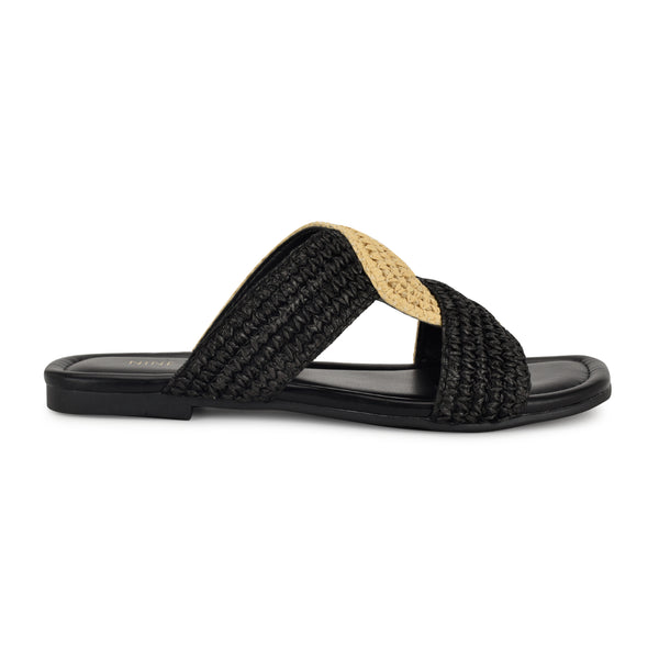 Women's Quara Flat Sandals - Black | Nine West