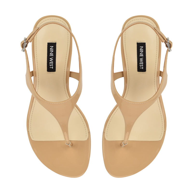 Noir Heeled Thong Sandals