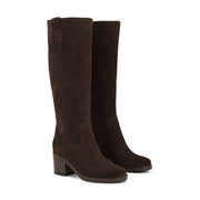 Hecee Block Heel Tailored Leather Boots