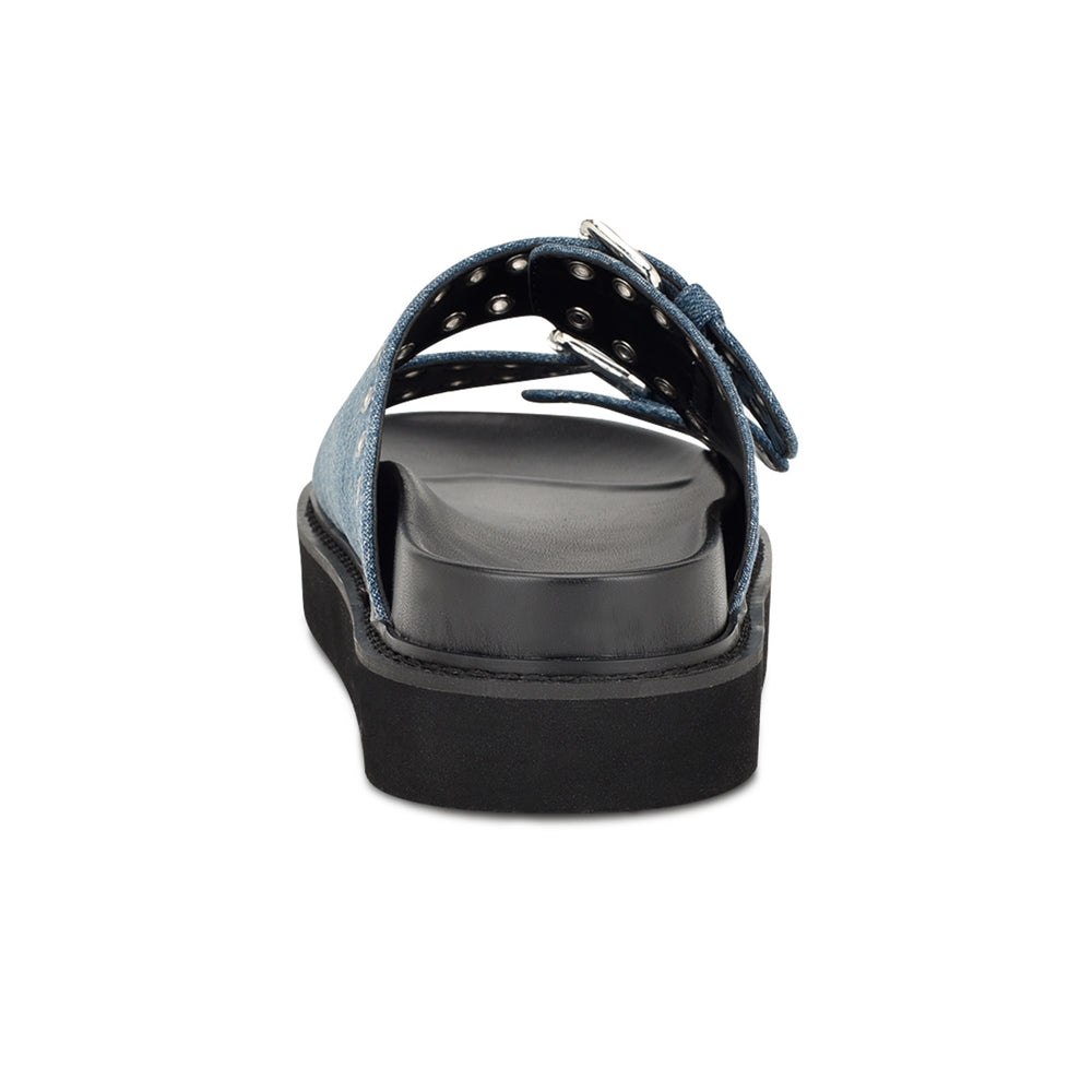 Women's Eleny Buckle Slide Sandals - Denim | Nine West