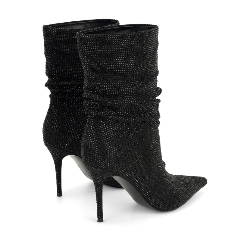Glamsta Rhinestone Slouch Booties