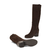Hecee Block Heel Tailored Leather Boots
